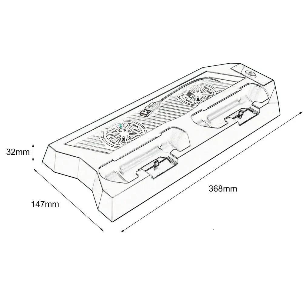 Для PS4 хост и ручка модная охлаждающая зарядная док-станция вертикальная подставка кулер с вентилятором YH09 зарядный охлаждающий кронштейн