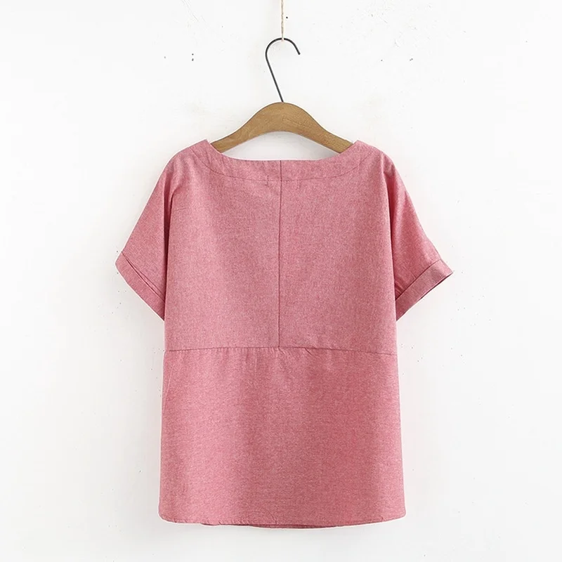 Женская футболка с коротким рукавом и цветочной вышивкой|Футболки| |