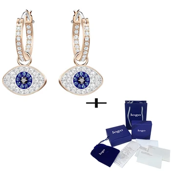 

SWA New Fashion Popular Hot Selling Crystal Earrings, Simple Temperament, Ladies Jewelry Anniversary Unique Gift Unique Retro