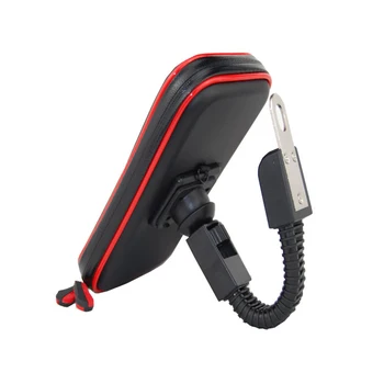 

INIZEAL Rearview Mirror Mount Motorcycle Phone Holder GPS Bracket Waterproof Rainproof Bag With Cards Slots