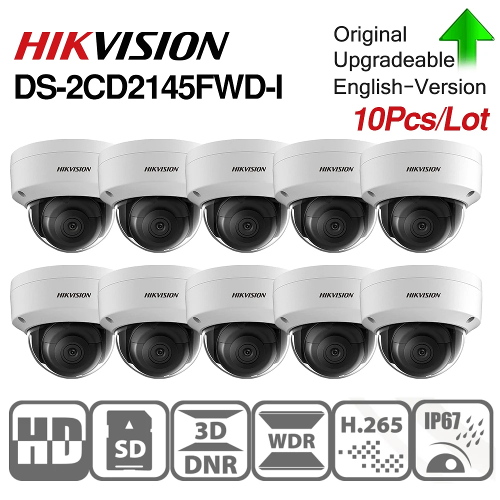 Hikvision оригинальная 4MP IP камера DS 2CD2145FWD I POE сетевая CCTV безопасности слот для sd карты