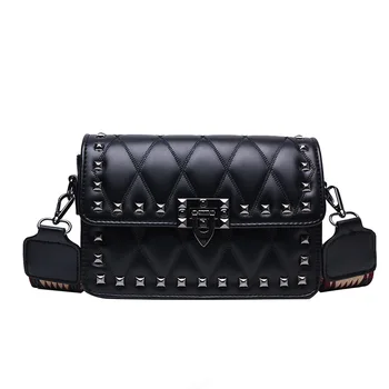 

Bags For Women 2019 New Fashion Rivet Diagonal Package Transparent Shoulder Bag Chain Bag Casual Crossbody Bags