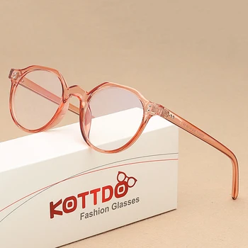

KOTTDO Classic Round Myopia EyeGlasses for Women Vintage Anti-blue Light Eye Glasses Frames Men