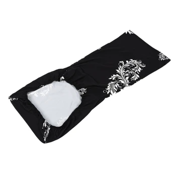 

Dining Room Wedding Banquet Chair Cover Party Decor Seat Cover Stretch - Black and White