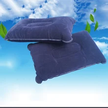 Спортивная уличная надувная подушка Толстая прямоугольная переносная ПВХ флокирующая головка надувная воздушная Подушка подголовник для кемпинга спальный