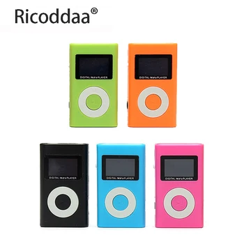 

LCD Screen Metal Mini Clip MP3 Player Sports Support Micro TF/SD Slot with Earphone and USB Cable Portable MP3 Music Players