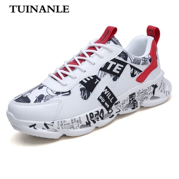 

TUINANLE 2020 Summer Woman Casual Fashion Sneakers Graffiti Flats Men Vulcanized Shoes Autumn White Sneakers Women Zapatos Mujer