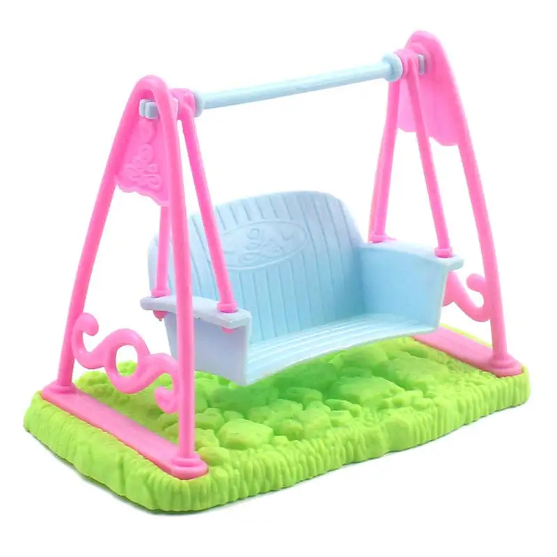 

1pc Simulation swing play house decoration doll accessories can swing toys children's manual DIY needs to assemble random colors