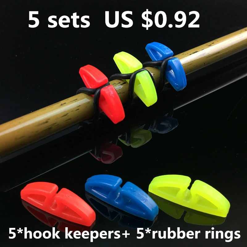 5 Sets Fishing Hook Keeper For Fishing Rod Hook Secure Keepers Holders