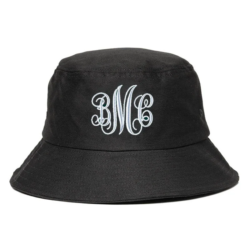 

Custom Personalized Fisherman's hat Letter Combination Embroidered Summer 100% Cotton Monogram Bucket Hat Cap Gift Dropshipping