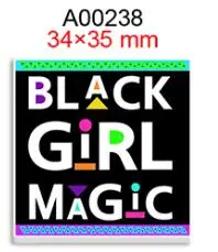 Black Women Printed Planar Resin Flatback Charms 30Pcs/lot for DIY Hair Bow Bag Phone Craft Accessories Material