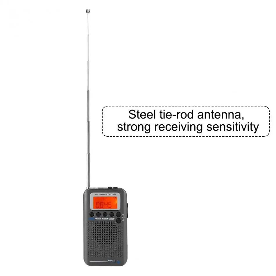 Портативный радиоприемник VHF FM AM SW CB 30 2020 МГц 25 28 223 118 с двойным будильником