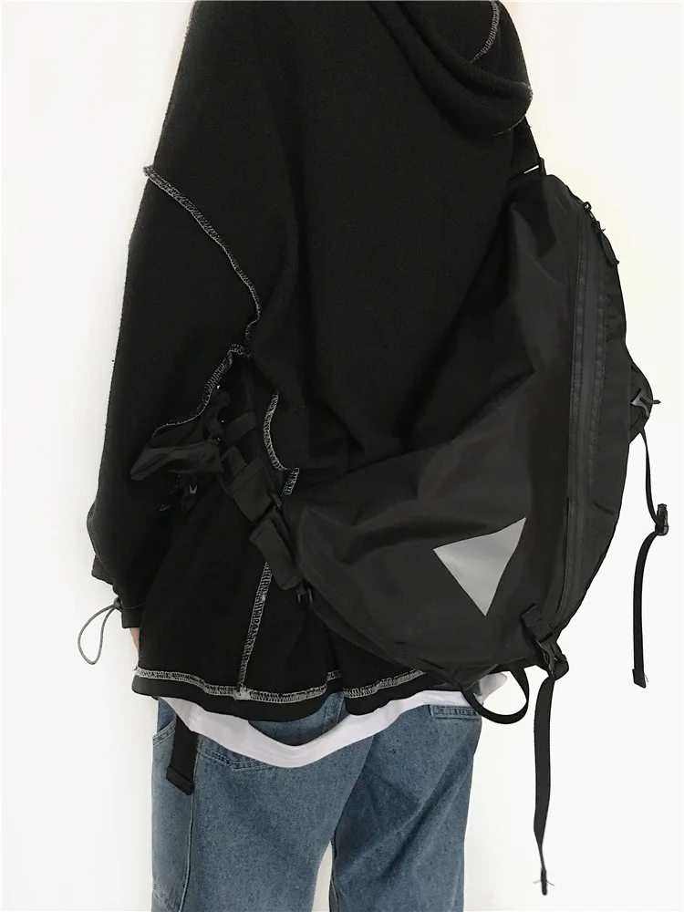 

South Korea INS Harajuku-Style Street Retro American-Style Shoulder Bag Function Workwear Shoulder Bag Large-capacity Backpack M