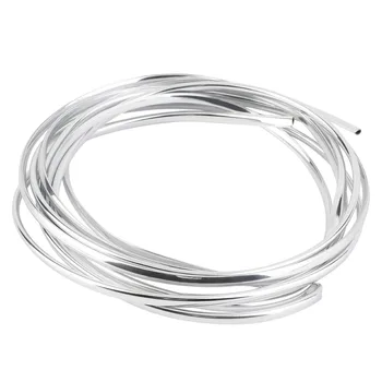 

4m Long U Shape DIY Car Interior Air Vent Grille Switch Rim Trim Outlet Decoration Strip Moulding Chrome Silver