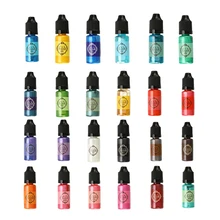 24 цвета 10 мл жидкий жемчуг окрашивающий краситель лак с пигментом эпоксидной высокой концентрации УФ-смолы для DIY ювелирных изделий инструменты ремесла