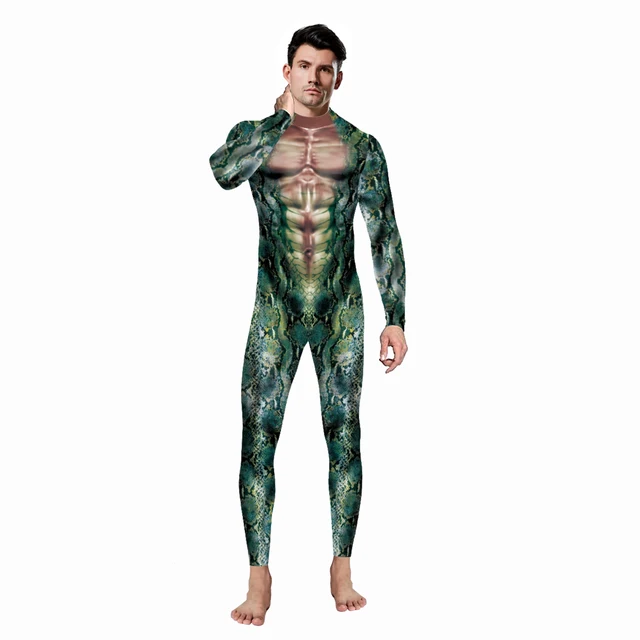 Sexy Men Halloween Costumes Animal Party Zentai Catsuit Suit Tiger