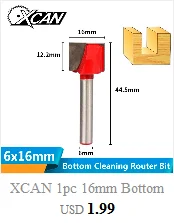 XCAN 1 шт. 6x10 мм ЧПУ Очистка нижней фрезы древесины фрезы t-слот фрезы для деревообработки