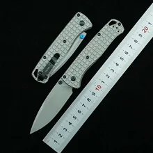 

LEMIFSHE New BM535 Real D2 Steel Folding Knife Mark M390 Blade Titanium Handle Outdoor Camping Hunting Survival Kitchen EDC Tool