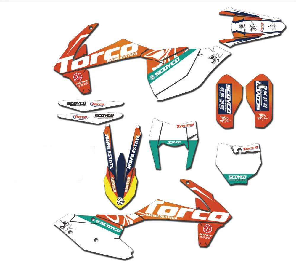 Мотокросс полный набор графические наклейки для KTM XC EXC XCF SX SXF для KTM 125 250 300 350 400 450 500