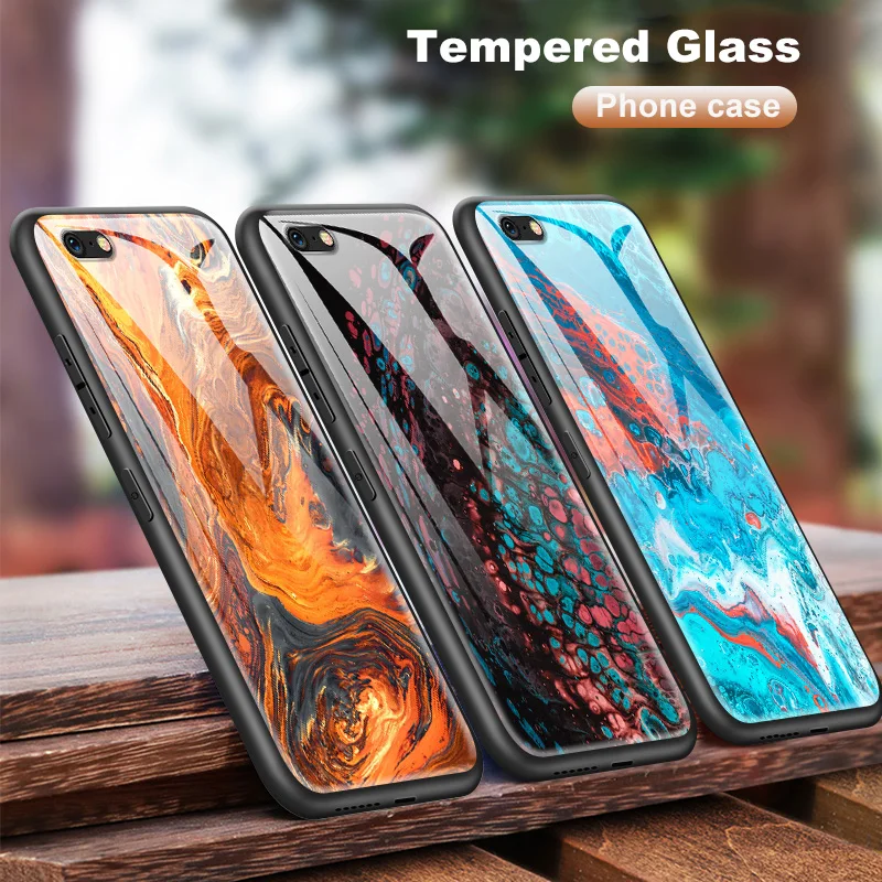 

Tempered Glass Case for iPhone 7 8 5 5S SE 6 6S Plus X XR XS MAX TPU Frame for OnePlus 6 6T 7 3 3T 5 5T 7 Pro Anti Knock Fundas