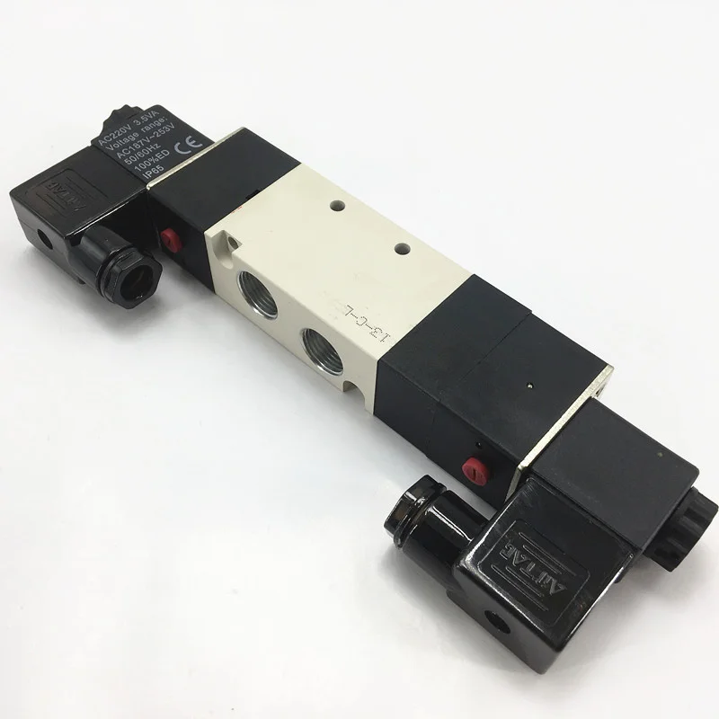 4V330C-10 AC220V Соленоидный клапан Двойной соленоидный 5/3 способ закрытый центр 4V300 серия