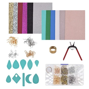 

PU Earring Making Kit for Adults Girls 12 Colors Faux Sheet