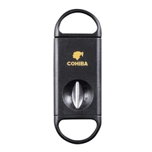 Gedgets для сигар из нержавеющей стали v-вырез для сигар черные портативные ножницы для путешествий для кубинских сигар 1 шт