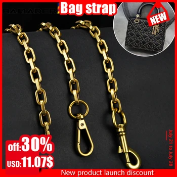 

DIY Handbag Bag Chain Strap BAMADER Thick Chain Bag Straps For Shoulder Crossbody Bags Metal Shain Parts Vintage gold/Gun/Silver