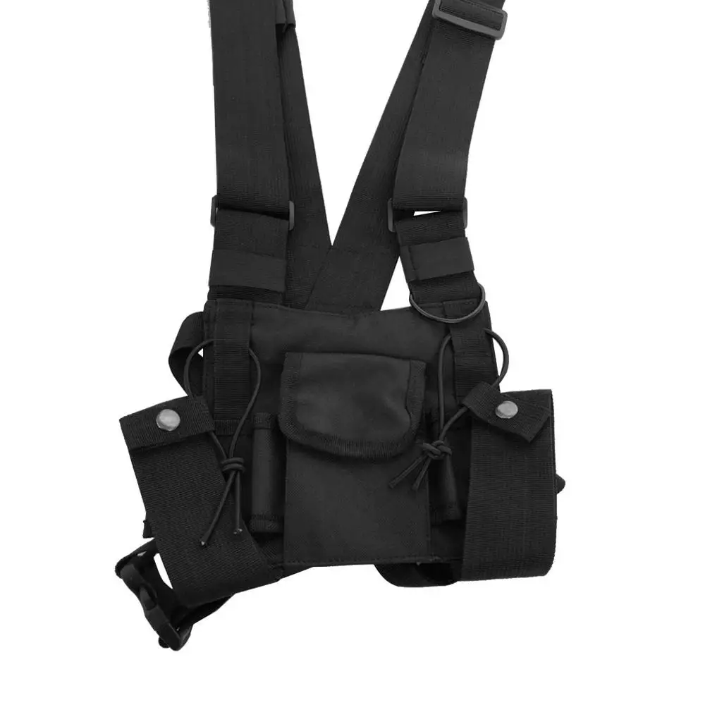

Tactical Vest Nylon Military Vest Chest Pack Pouch Holster Tactical Harness Walkie Talkie Radio Waist Pack For Two Way Radio