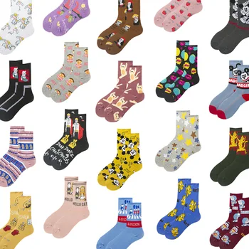 

Creative High Quality Fashion Harajuku Happy Men Women Socks Strawberry Cartoon Print Funny Socks skateboard Frui Socks