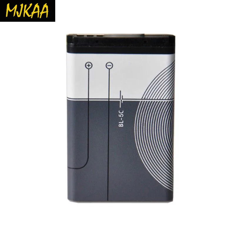 

MJKAA 2pcs BL-5C BL5C BL 5C Replacement Li-ion Lithium Battery 1020mAh Batteries for Nokia 1112 1208 1600 2610 2600 n70 n71