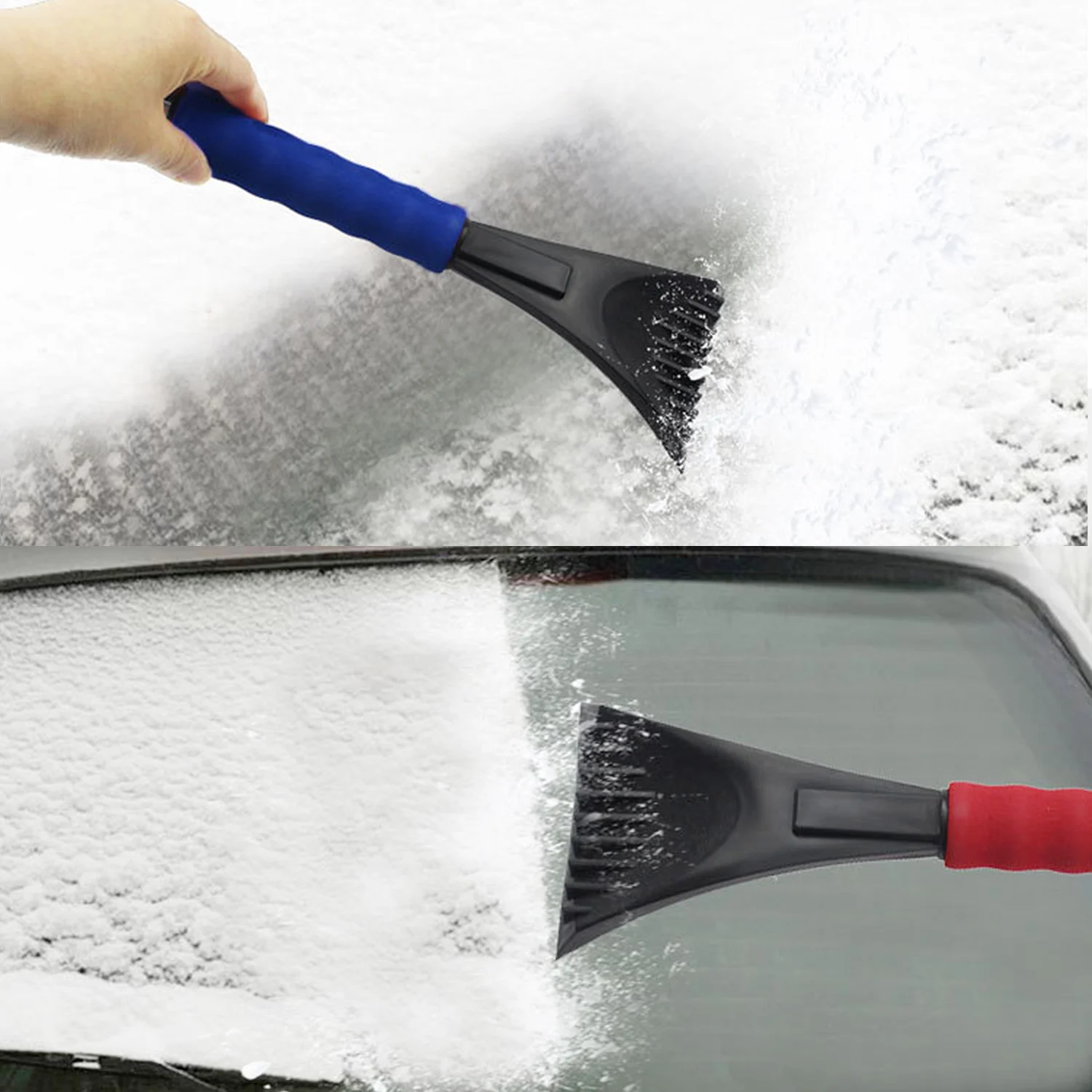 

2pcs Universal Anti-skid Snow Ice Shovel Scraper Removal Clean Tool Winter Car Snow Scraping Automotive Tool Snow Remover Shovel