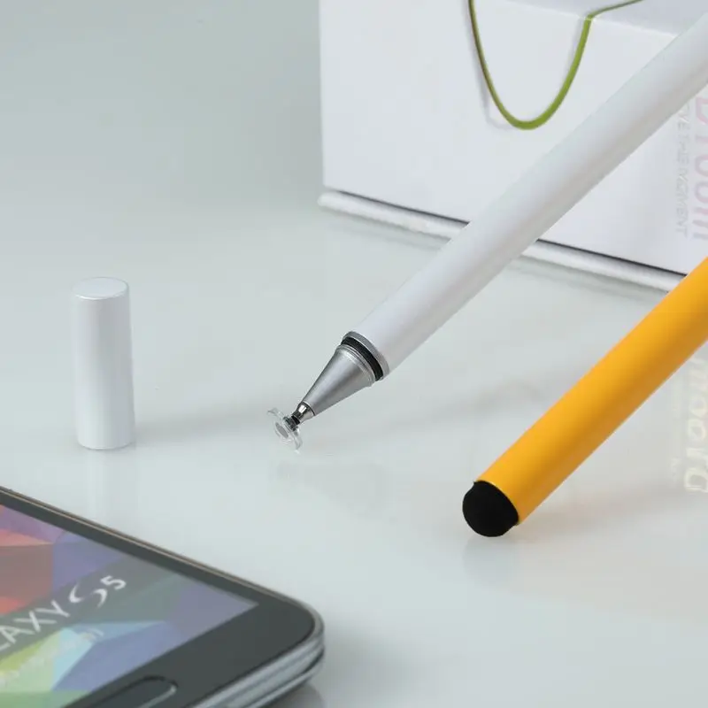 Горячая 2 в 1 емкостный сенсорный экран Стилус для рисования ручка с ручкой шляпа Портативный ручка клип для iPhone смартфон планшет ПК компьютер