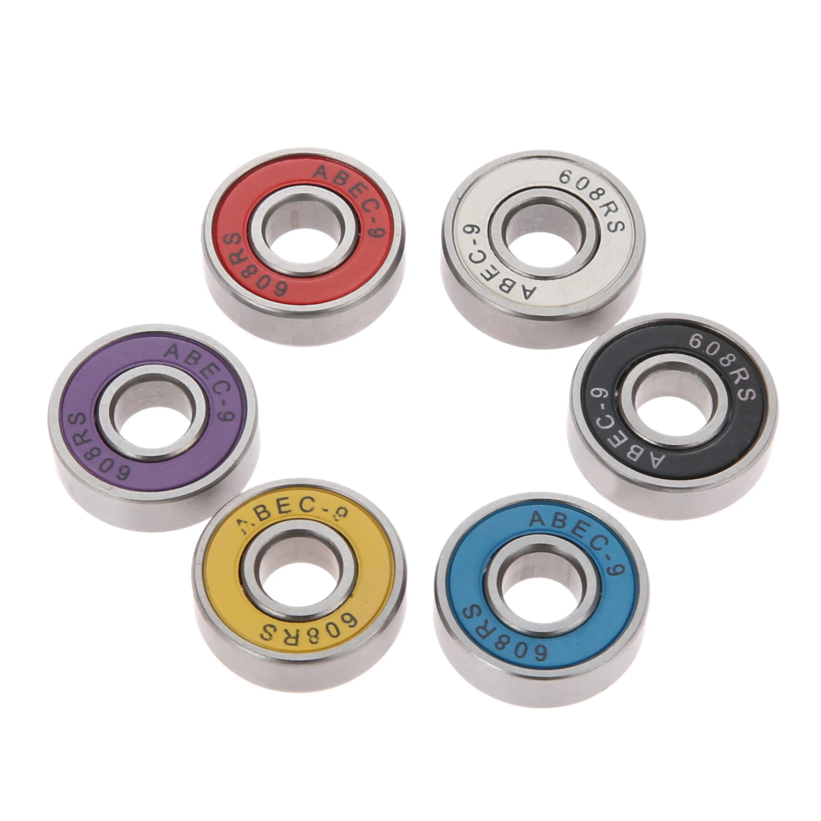 10 шт. ABEC-9 608RS подшипники для катания на коньках стальной глубокий шаровой подшипник Тип 8x22x7 мм подшипники роликовые коньки колеса аксессуары