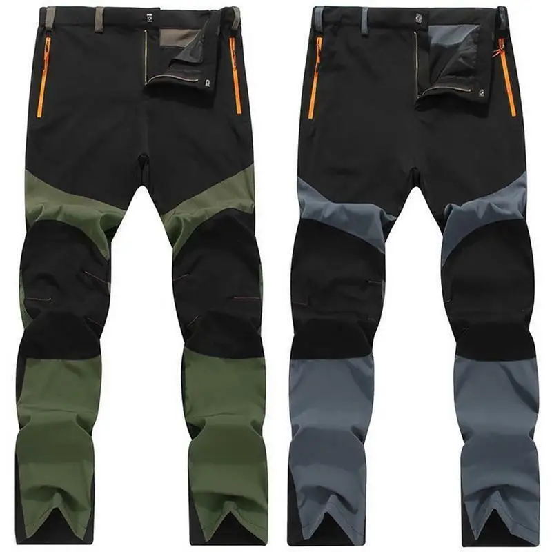 Размер L до 4XL плюс размер мужские походные длинные штаны быстросохнущие Походные штаны для улицы съемные Походные штаны Мужские дышащие альпинистские штаны