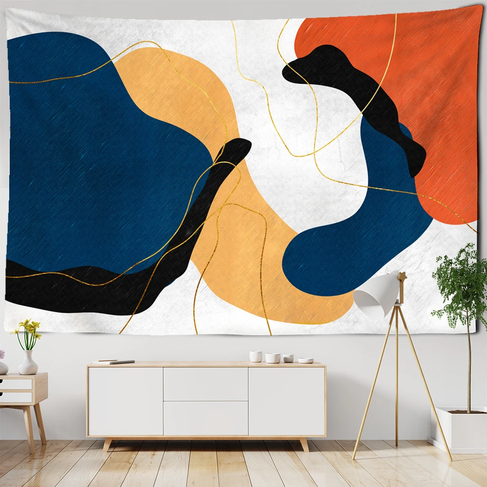 Psychedelic Hippie Print Tapestry Living Decoration House Tapestry Macrame Wall Hanging Home Art bohemian Decor Fireplace