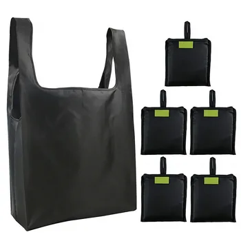 

5pcs-Oxford cloth foldable portable shopping can be reused with environmentally friendly and waterproof storage bags Wholesale.
