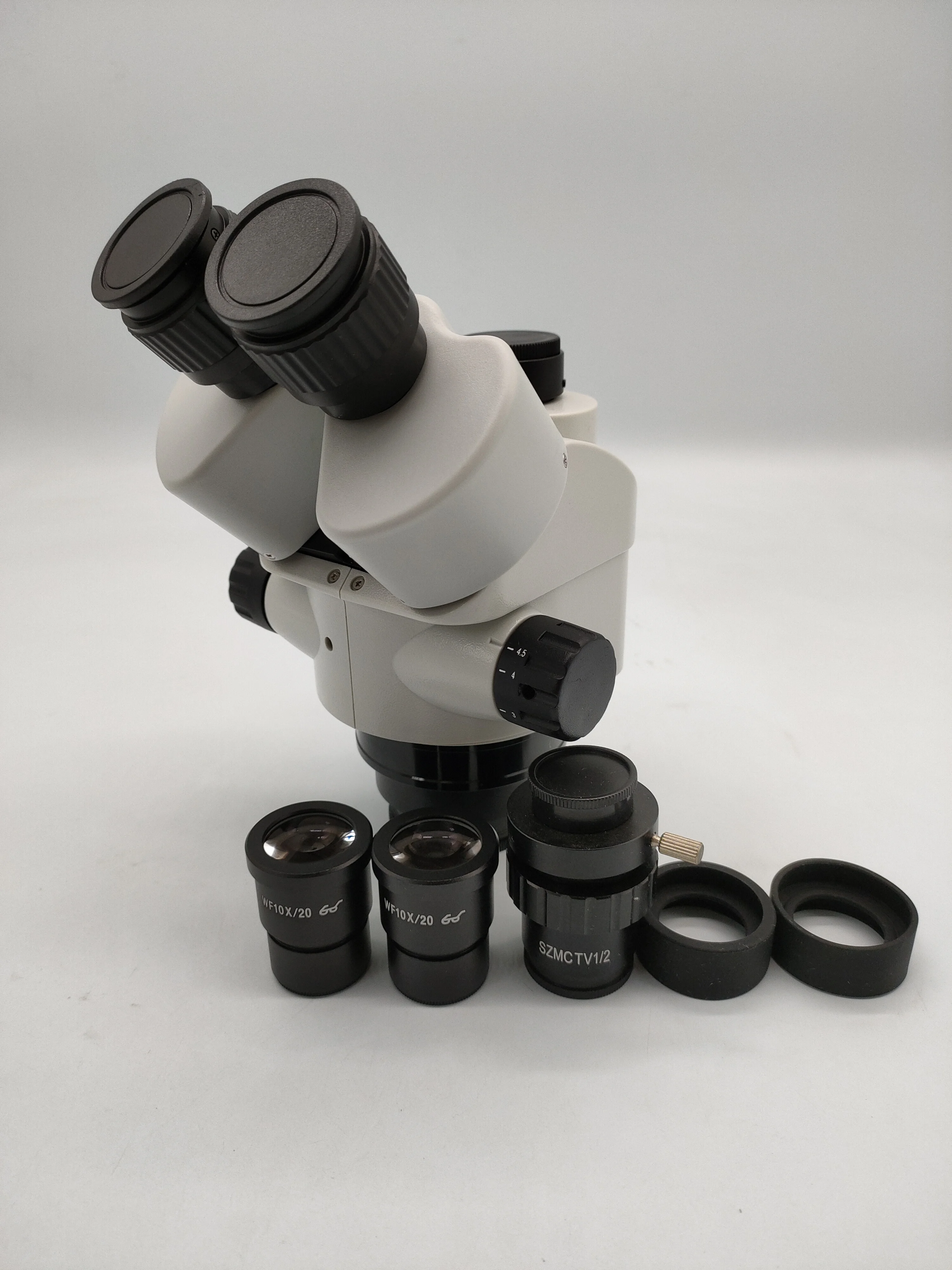 Scientific New Design 7X-45X/ 3.5X-45X /Simul-Focal Trinocular Cellphone repairing Microscope Zoom Stereo Head | Инструменты