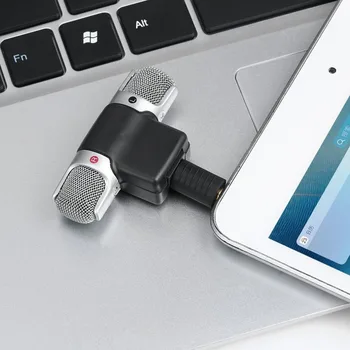 

Portable Mini Stereo Recording Microphone Mic With 3.5mm Mini Jack For PC Laptop Notebook Left and Right Channel