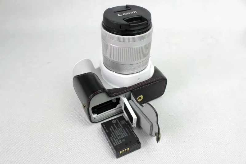 Чехол из искусственной кожи для камеры на половину тела для Canon EOS200D 200DII 250D Kiss X9 X10 Rebel SL2 SL3 крышка с открытой батареей
