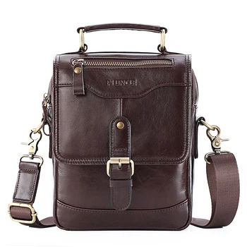 

Genuine Leather Men's One-shoulder Messenger Bag Retro Multifunctional Handbag Top Layer Cowhide Casual Men's Practical Bag