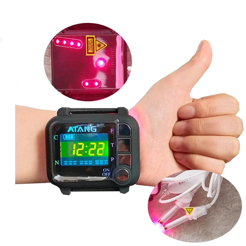 

Red Laser Watch 650nm Cold Laser for Diabetes Therapy Cholestrol High Blood Pressure Blood Sugar