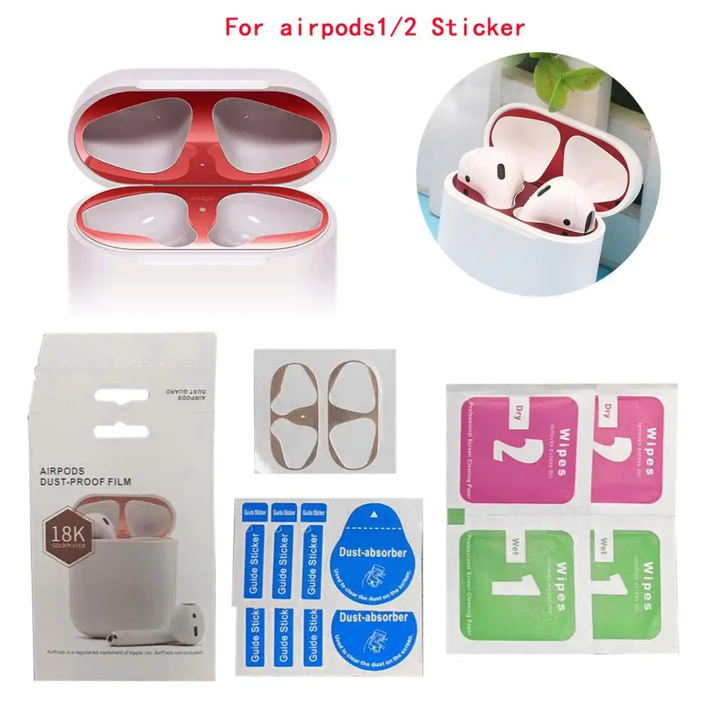 For airpods Sticker Светящийся чехол для беспроводных Bluetooth наушников Защитная крышка для Airpods airpods 2 наклейки для наушников для Airpods Pro - Цвет: For airpods Sticker