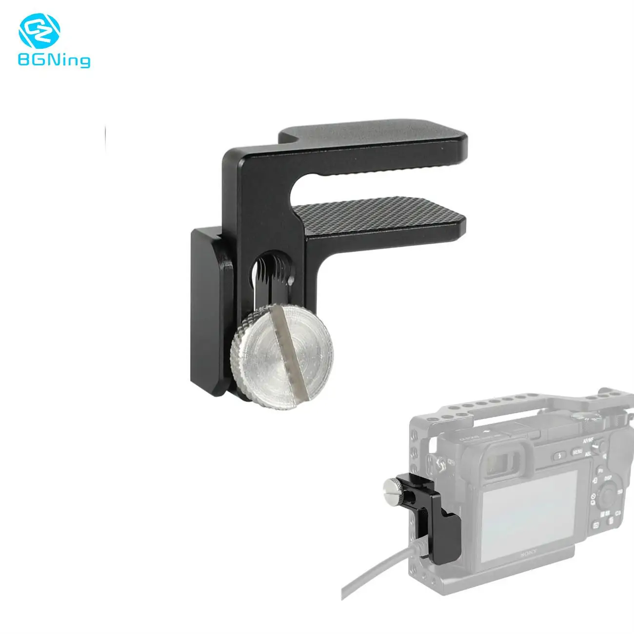 

DSLR Camera Cage Cable Lock Clip Clamp Protector Aluminum Alloy Protector 1/4''-20 Screw for Sony A6500/A6300/A6000 Cage Kit Rig