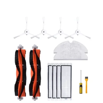 

14Pcs/set Main Brush Side Brush Filter Comb Screw Mop Cloth for Robot Vacuum Cleaner Accessories Parts PC+TPEE+Nylon