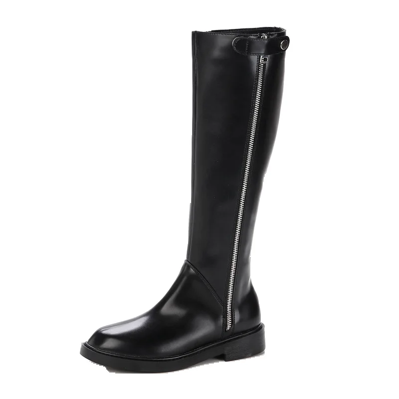 Low Heels booties Winter Shoes Women Zipper Autumn Boots Booties Ladies Luxury Designer Round Toe Bootee Woman Lace Up Med