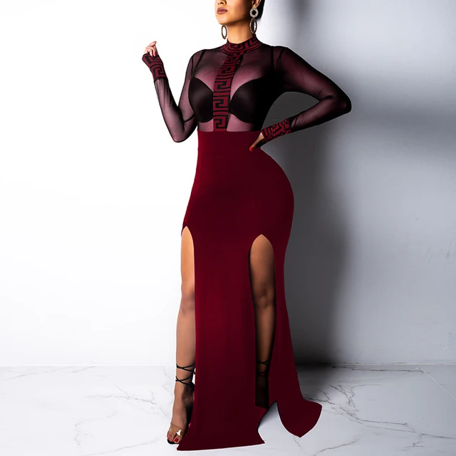 plus size sheer maxi dress