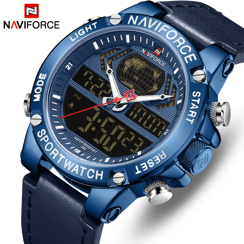 Часы наручные NAVIFORCE Мужские кварцевые люксовые брендовые водонепроницаемые