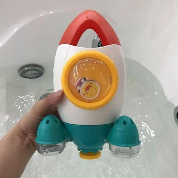 

Rocket Fountain Water Spraying Bath Toys Play in summer in Bathroom Water Playing Toy Rotary Spraying Beach Toy 2020 Baby gift
