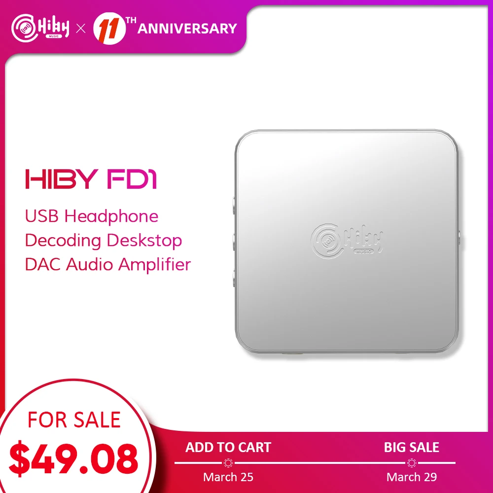 Amplificador de Auscultadores Saída para Windows Hiby Decodificação Deskstop Dac Áudio Dsd128 3.5 - 2.5mm Android Ios Macos Smartphones Fd1 Usb - Image 2